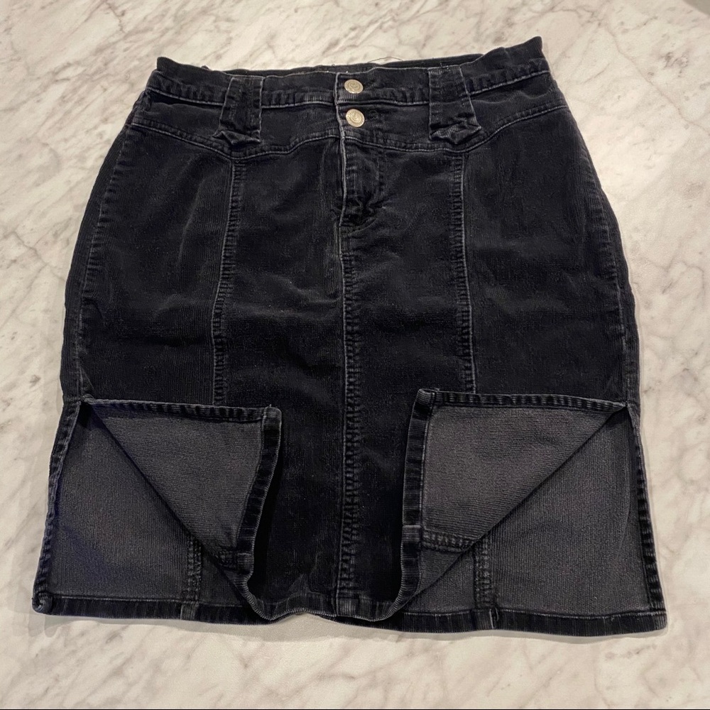 Vintage Jalate Jeans Wear black corduroy skirt - Picture 2 of 4